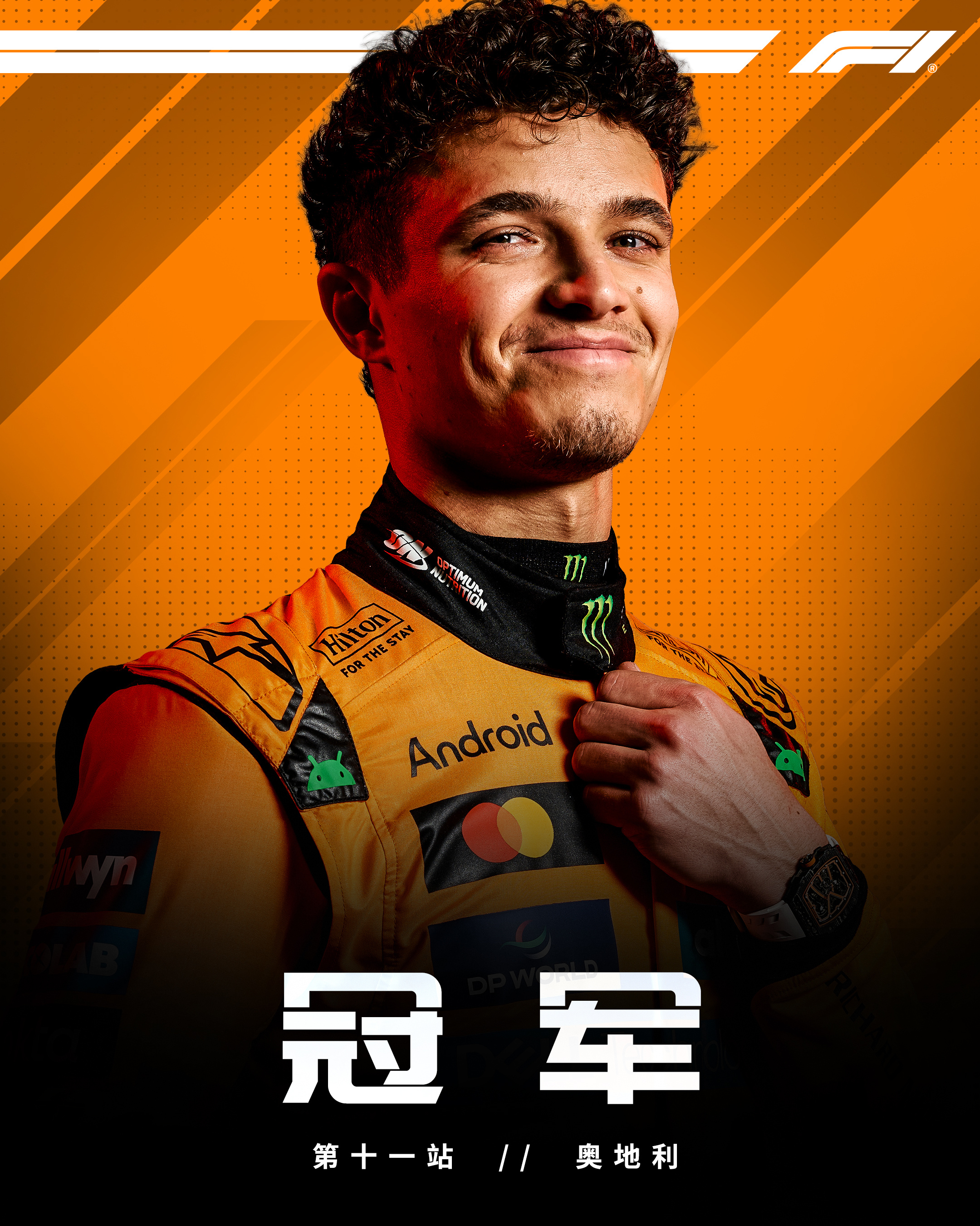 威廉姆斯险胜迈凯伦，诺里斯带队取胜